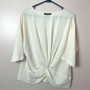 Primark Cream Knotted Front Blouse – Size 6